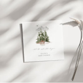 Guardanapo De Papel Aventura Espera Floresta Selvagem Querido Chá de B