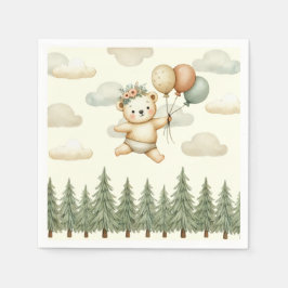 Guardanapo De Papel Aventuras de Urso Flutuante