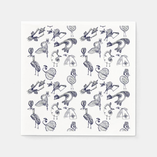 Guardanapo De Papel Aves de fada (Frente)