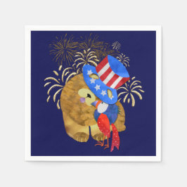 GUARDANAPO DE PAPEL AVES DE PAPEL DE PENA