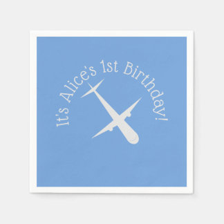 Guardanapo De Papel Avião personalizado azul