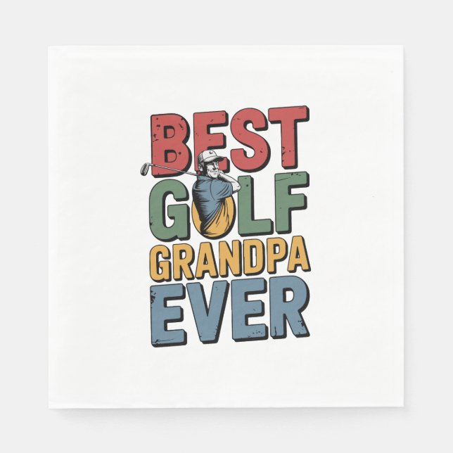 Guardanapo De Papel Avô de Golf Nunca (Frente)
