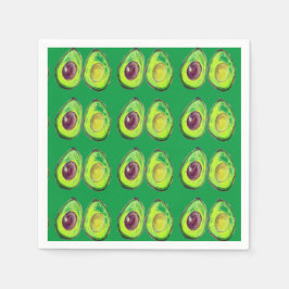 Guardanapo De Papel Avocado Green Vegan Foodie Vegeterian Foodie
