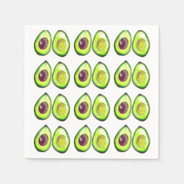 Guardanapo De Papel Avocado Green Vegan Foodie Vegeterian Foodie