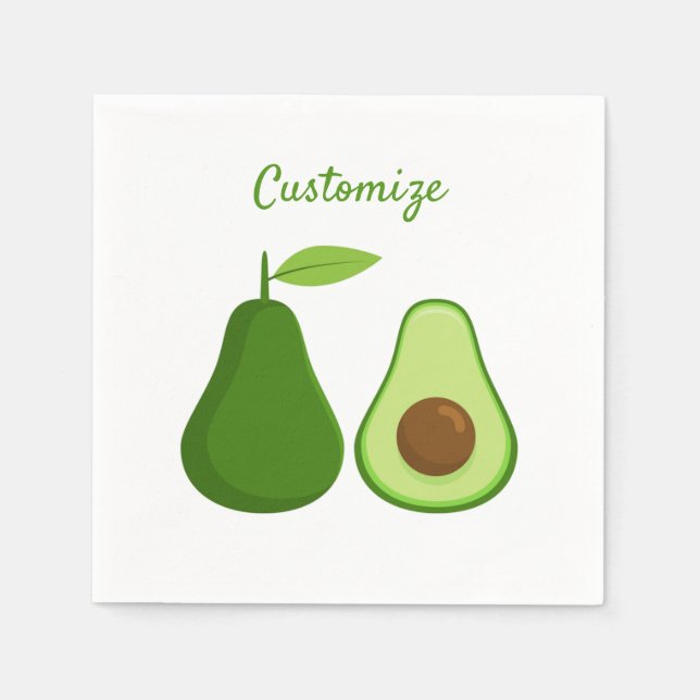 Guardanapo De Papel Avocado Lover Design Thunder_Cove (Frente)