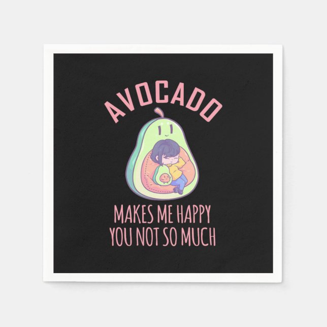 Guardanapo De Papel Avocado Me Faz Feliz (Frente)