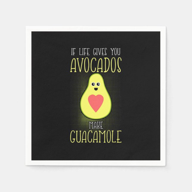 Guardanapo De Papel Avocados Make Guacamole (Frente)