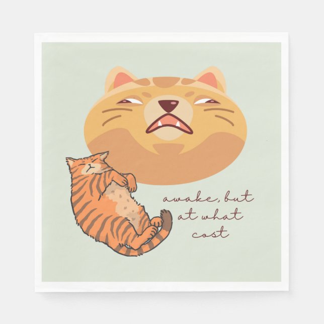 Guardanapo De Papel Awake Orange Cat (Frente)