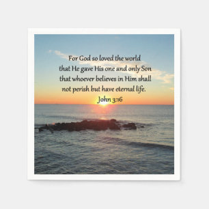 GUARDANAPO DE PAPEL AWE-INSPIRING JOHN 3:16 SUNRISE