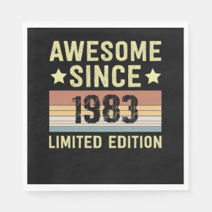 Guardanapo De Papel Awesome Since 1983 Birthday