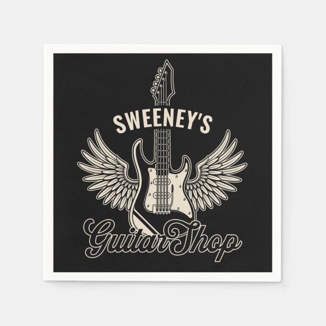 Guardanapo De Papel Ax Ax Electric ADD NAME Compro Guitarrista (Frente)