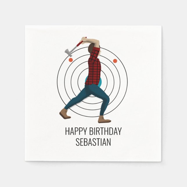 Guardanapo De Papel Ax Throwing (Frente)