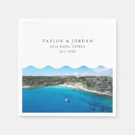 Guardanapo De Papel Ayia Napa Casamento com Chipre Coquetel Personaliz