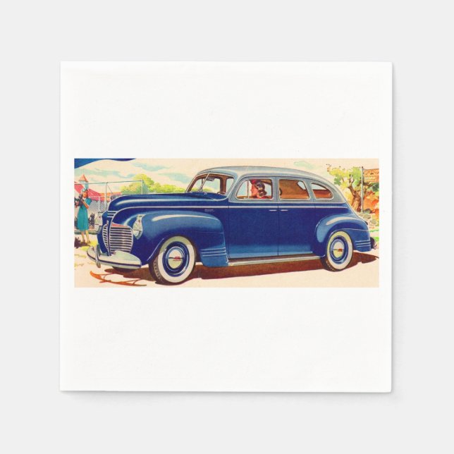 Guardanapo De Papel azul 1941 Plymouth (Frente)
