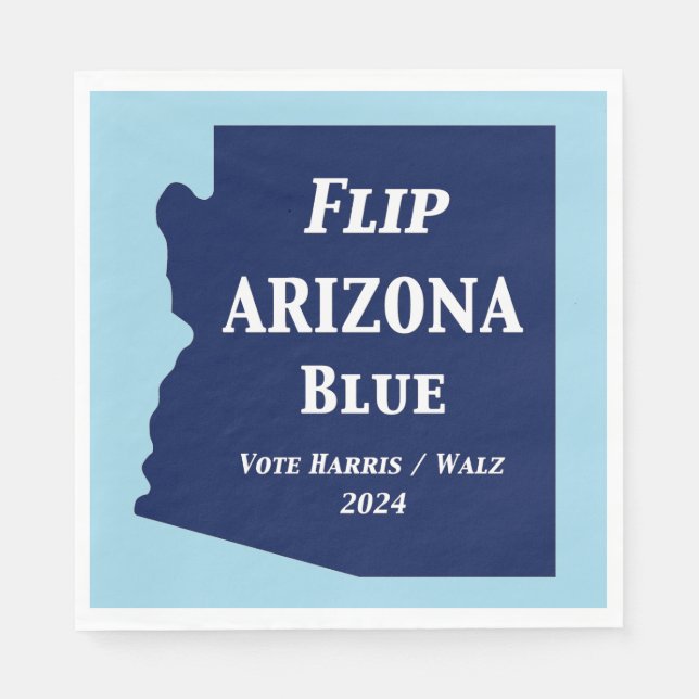 Guardanapo De Papel Azul Arizona sacudir em 2024 (Frente)