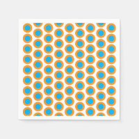 Azul Brilhante Bolinhas Laranja Moderna Funky