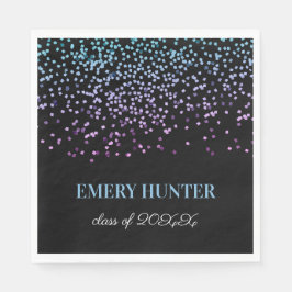 Guardanapo De Papel Azul brilhante disperso e púrpura