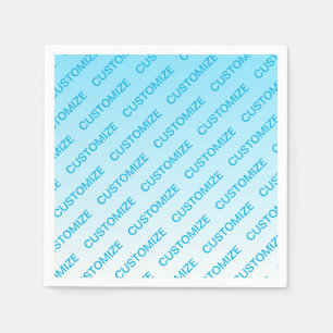 Guardanapo De Papel Azul-céu (cor alterável!) Padrão de volume e texto