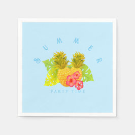 Guardanapo De Papel Azul-chic abacaxi