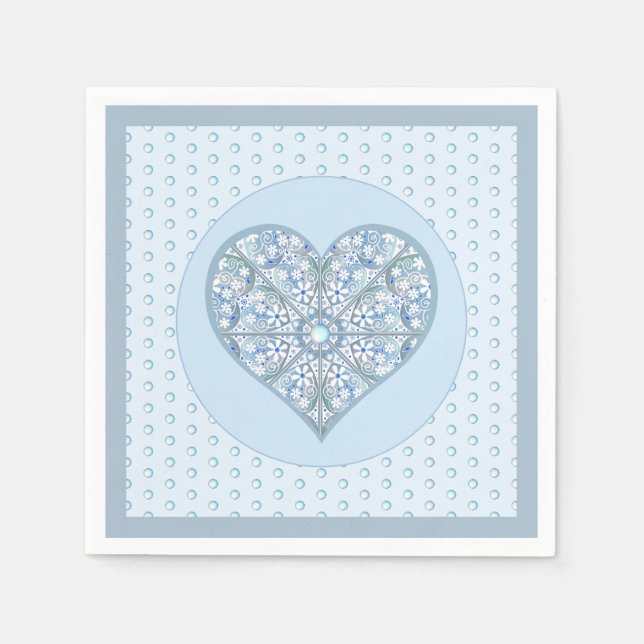 Guardanapo De Papel Azul claro-azulado cerâmico (Frente)