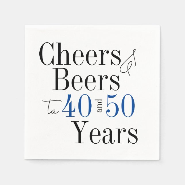 Guardanapo De Papel Azul-colar-Festa de aniversário (Frente)