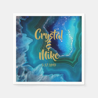 Guardanapo De Papel Azul Cristal