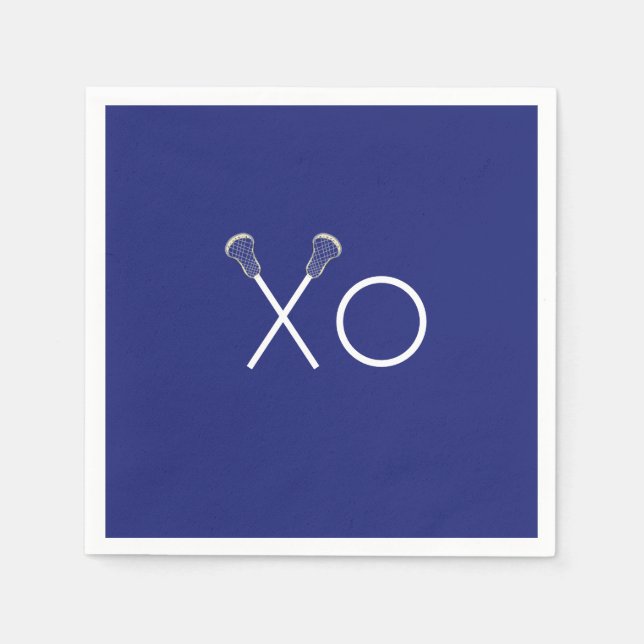 Guardanapo De Papel Azul da Equipe de Lacrosse (Frente)