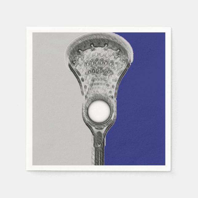 Guardanapo De Papel Azul da Equipe de Lacrosse (Frente)