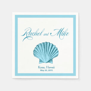 Guardanapo De Papel Azul da hortelã do casamento de praia do