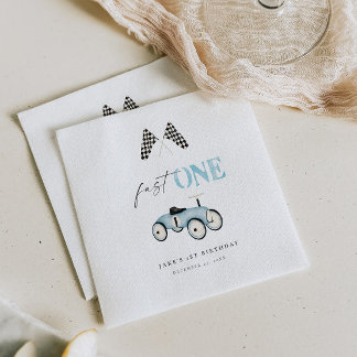 Guardanapo De Papel Azul De Montagem Rápida Do Carro Retro