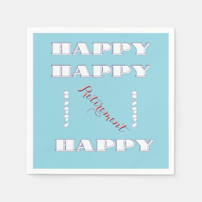 Guardanapo De Papel Azul de Reforma FELIZ (Frente)