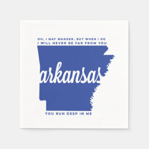 Guardanapo De Papel azul dos poemas líricos da canção de arkansas