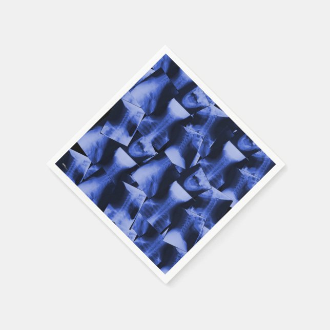 Guardanapo De Papel Azul eletromagnético radiado (Canto)