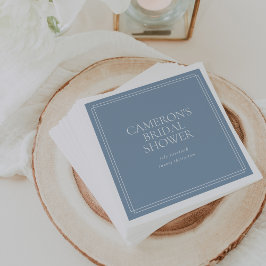 Guardanapo De Papel Azul Empoeirado | Chás de Noiva Clássicos