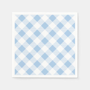 Guardanapo De Papel Azul Gingham - Papel-Padrão Controlado Napkin