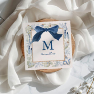 Guardanapo De Papel Azul Grandmillennial Natal de Inverno Entretenimen