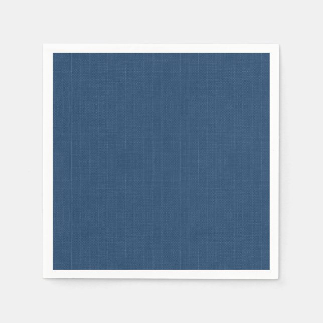 Guardanapo De Papel Azul jeans sólido texturizado (Frente)