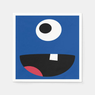 Guardanapo De Papel Azul parvo do partido dos monstro da cara do