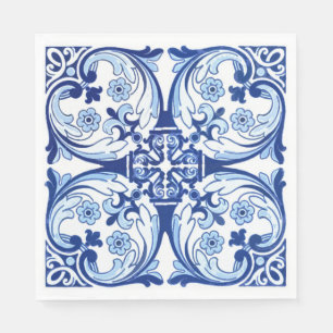 Guardanapo De Papel Azulejo azul português