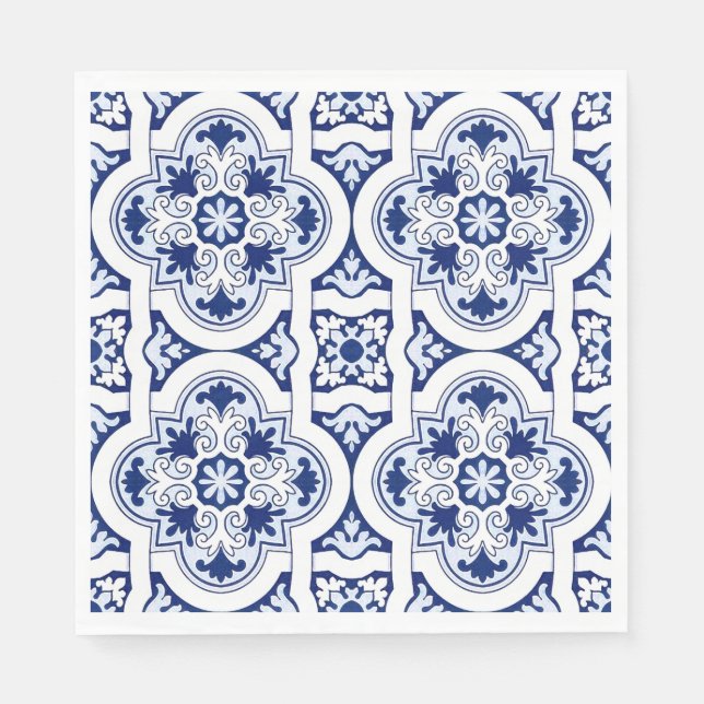 Guardanapo De Papel Azulejo azul português (Frente)