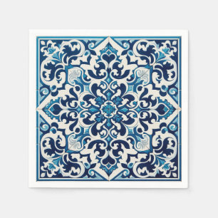 Guardanapo De Papel Azulejo azul português