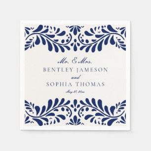 Guardanapo De Papel Azulejo Azul Talavera Estilo Espanhol Fiesta Casam