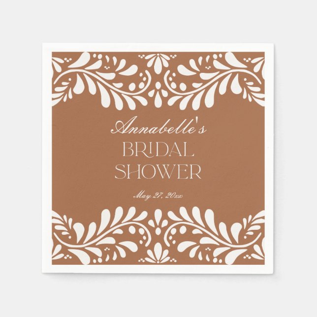 Guardanapo De Papel Azulejo de argila Talavera Festa Espanhola Chá de  (Frente)