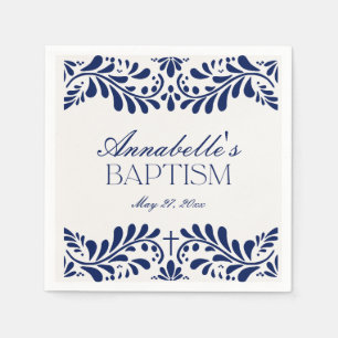 Guardanapo De Papel Azulejo de Talavera Espanhol Fiesta Baptism