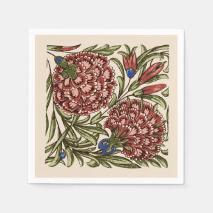 Guardanapo De Papel Azulejo Flor de Cravo Antigo Rústico De Morgan Art