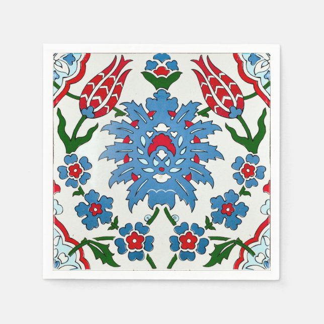 Guardanapo De Papel azulejo iznik (Frente)