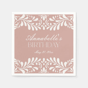 Guardanapo De Papel Azulejo Rosa Talavera Espanhol Fiesta Aniversário