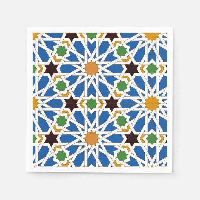 Guardanapo De Papel Azulejos Andaluzes 10 (Real Alcazar, Sevilha) (Frente)
