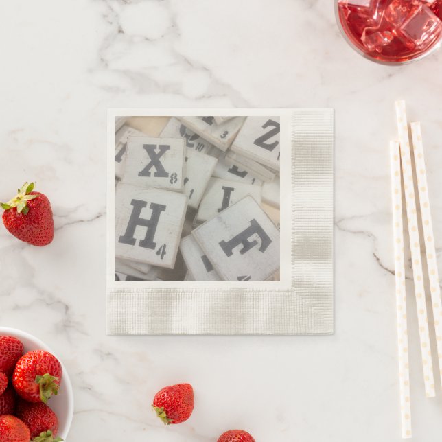 Guardanapo De Papel Azulejos de Letra de Jogo Alfabético (Insitu)