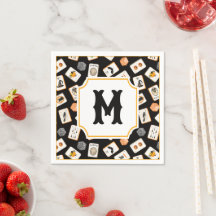 Azulejos de Mahjong de Aquarela com Monograma de H